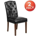 thumbnail image 2 of Flash Furniture 2 Pk. HERCULES Grove Park Series Black LeatherSoft Tufted Parsons Chair, 2 of 9