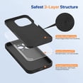 thumbnail image 5 of Designed for iPhone 14 Pro Case , [Upgraded Camera Protection], Shockproof Liquid Silicone Rubber Phone Case Cover for 14 Pro 6.1 inch (Black), 5 of 17