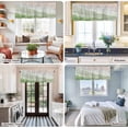 thumbnail image 5 of Sage Green Coastal Wave Farmhouse Short Window Curtain Valances, Summer Modern Ocean Beach Rod Pocket Kitchen Valances for Living Room Bedroom Bathroom Cafe 42" x 12", 5 of 8
