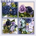 thumbnail image 5 of Harlik 5-Stem Peony & Rose Bouquet - Wedding Table Centerpiece - Artificial Flowers for Outdoors, 5 of 7