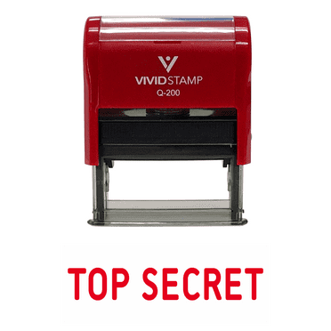 Vivid Stamp TOP SECRET Self Inking Rubber Stamp (Red Ink) - Medium