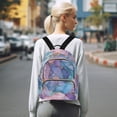 thumbnail image 7 of FORMRS Mini Backpack Purse for Women Travel Daypack Casual Shoulder Bag, Pink Marble Pattern, 7 of 7