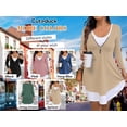 thumbnail image 4 of Cuteduck Plus Size Women’s Long Sleeve V-Neck Zipper Dress Autumn/Winter 1X-5X, 4 of 9