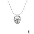 thumbnail image 2 of Delight Jewelry Silvertone Domed Black BSM Hero Ring Charm Necklace, 18", 2 of 4