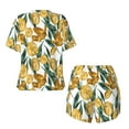 thumbnail image 2 of Sigee Yellow Tulips for Sleepwear Casual Pjs with Pockets Women's Pajamas Sets Shorts 2 Piece Short Sleeve Lounge Sets Large, 2 of 9