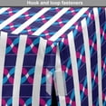 thumbnail image 4 of Abstract Dog Crate Cover, Vertical Straight Lines and Horizontal Curved Stripes on Background, Easy to Use Pet Kennel Cover for Dogs, 35" x 23" x 27", Indigo Sky Blue Magenta, by Ambesonne, 4 of 6