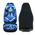 thumbnail image 4 of ZIATUBLE Ocean Turtle Car Seat Cover Protector Blue Floral Car Seat Covers Front Seats Only 2 Packs Auto Bucket Seat Cover for Women Car Decor Accessories Fit for Cars SUVs Sedan or Van, 4 of 7