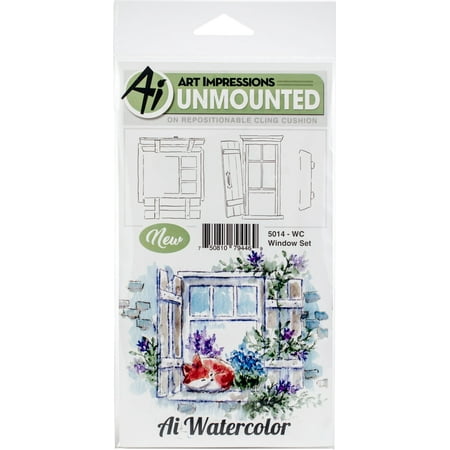 UPC: 0750810794469 | Art Impressions Watercolor Cling Rubber Stamps -Window