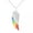 Silver (with chain), variant on New Angel Wings Rainbow Pride Pendant Chain Necklace LGBT Gay Lesbian-Silver (only pendant)