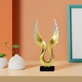 thumbnail image 3 of AMLESO 3D Aigle Statue Figurine Résine Sculpture Collection Dapeng Épandage d'Or, 3 of 6
