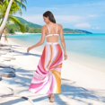 thumbnail image 7 of FORMRS Womens Beach Sarong Semi-Sheer Bikini Wrap Skirt Swimsuit Cover-ups, Swirling Lines, 7 of 7