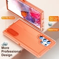 thumbnail image 4 of JTCASES Compatible with Samsung Galaxy S22 Ultra Case Heavy Duty Protective Rugged Phone Case, Full Body Anti-dust Shockproof Drop Proof Armor Cover for Galaxy S22 Ultra 6.8 inch, Orange/Clear, 4 of 9