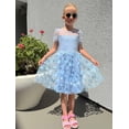 thumbnail image 3 of Arshiner Toddler Girls Tulle Summer Puff Sleeve Baby Girls Tutu Princess Party Casual Dress, 3 of 7
