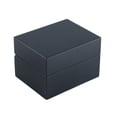 thumbnail image 5 of RBYENOU Luxury Wooden Watch Box - Matte Black Finish w/ Custom Engraving, Gray Suede Interior | Premium Single Watch Case for Travel & Display (Men/Women) | Free Logo & Name Personalization, 5 of 9