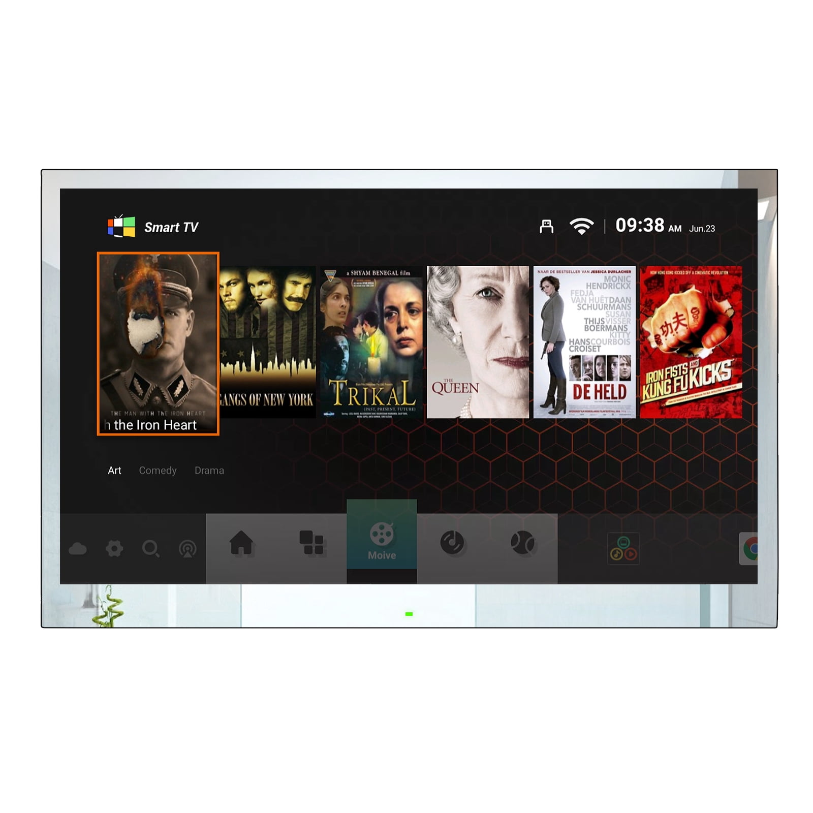 Elecsung 43 inches Smart Vanishing Mirror LED 4K Android TV Vanishing Waterproof IP65 WiFi Bluetooth ATSC New