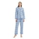 thumbnail image 1 of GLOBAL Conjuntos de Pijamas de Algodón para Mujer, Ropa de Dormir de Manga Larga con Botones, Ropa de Dormir Cómoda, Conjunto de Pijama Suave Azul Blanco Magnolia S, 1 of 6