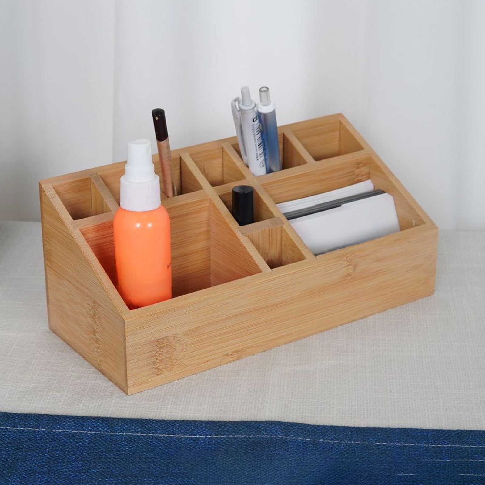 HOZVOMI Small Multifunctional Organizer Desk Caddy Home Office Accessory Tray Art Supply Holders Compartment Countertop Storage