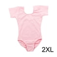 thumbnail image 1 of VONKY Tenue de Danse Ballet Extensible pour Enfants Combinaison Classique Col Rond Costume de Danse Doux Justaucorps Rose 2TG, 1 of 6