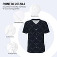 thumbnail image 5 of Fotbe Black Fish scales Baseball Jersey Shirt for Men and Women, Casual Short Sleeves Button Down T-Shirt-XX-Large, 5 of 9