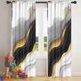 thumbnail image 5 of Blackout Kids Curtains,Black and Gold Marble Pattern Children's Insulated Curtains Set Of 2,Bedroom Essentials,Toddler Room Decor 42"x84", 5 of 5