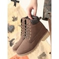 thumbnail image 3 of SIMANLAN Women Retro Biker Ankle Boots Lace Up Leather Chunky Heel Round Toe Anti Slip Shoes, 3 of 8