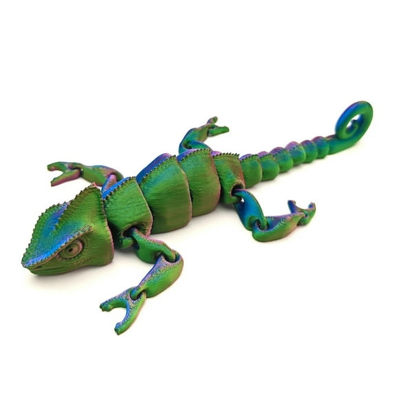 1pc 3D Printed Chameleon Tabletop Ornaments, Creative Animal Ornaments For Home Decoration