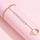 thumbnail image 5 of Pulsera larga con anillo, pulsera de cadena para la mano, anillo para el dedo para mujer y niña, pulsera de cadena con pedrería para mujer, accesorio de moda, 5 of 6