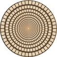 thumbnail image 1 of Ahgly Company Tapis Rond Lavable en Machine Intérieur Transitionnel Marron Sienne, 8 Pieds Rond, 1 of 7