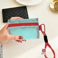 thumbnail image 6 of Naittoop Mini Mesh Pouch with Zipper and Lanyard 4*6in Small Mesh Bags Portable Nylon Zipper Pouch Travel Organizer for Cosmetic Toiletries Lipstick Coin Card Key Holder Green, 6 of 6