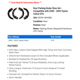 thumbnail image 2 of Rear Parking Brake Shoe Set - Compatible with 2000 - 2005 Toyota Celica GTS 2001 2002 2003 2004, 2 of 2
