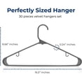 thumbnail image 2 of SereneLife 30 Pack Plastic Hangers, Non-Slip, Space-Saving Closet Organizers, Durable and Strong for Shirts, Sweaters, Hoodies, Kids Clothes & Dresses, Ultra-Thin, Lightweight, 2 of 7