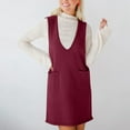 thumbnail image 5 of Women’s Sweater Vest Dress V Neck Sleeveless Knit Pullover Pinafore Mini Dress With Pockets Womens Outfits Summer Summer Dress Maxi Dresses for Women Party Casual Summer Dresses Women Body Midi, 5 of 8
