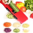 thumbnail image 1 of LIVEYOUNG Appareil de Coupe Multifonction Cuisine Artefact Coupe Pomme de Terre Trancheuse Rouge, 1 of 6