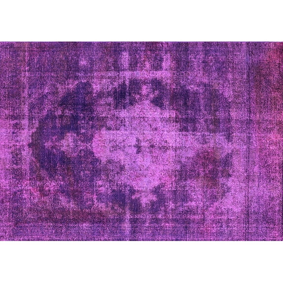 Ahgly Company Indoor Rectangle Oriental Pink Industrial Area Rugs, 2' x 4'