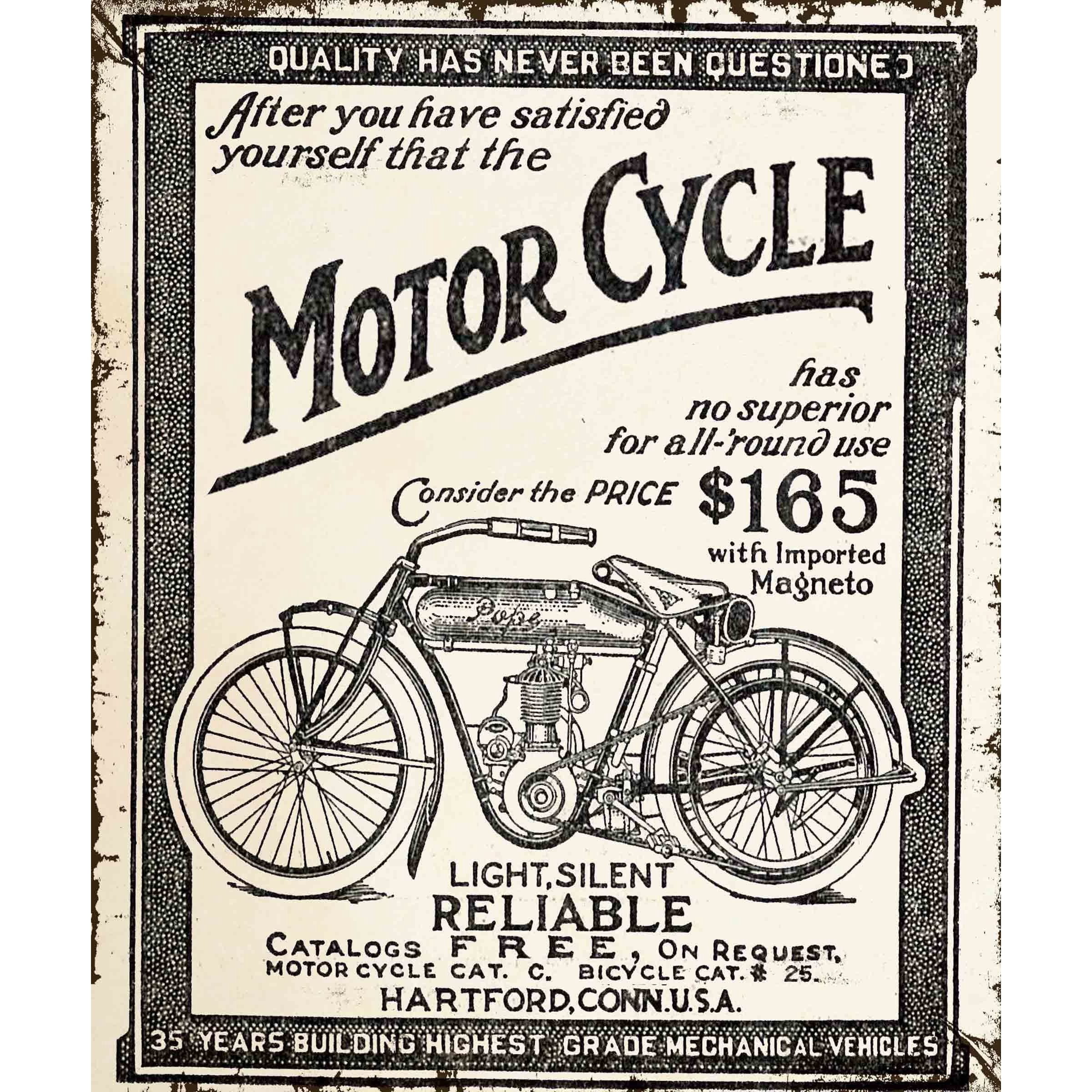 Marmont Hill "Motor Cycle with Magneto" Painting Print on Canvas