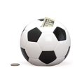thumbnail image 2 of Soccer Shape Piggy Bank For Saving Money And Sports Decor, 2 of 3