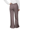 thumbnail image 4 of QHFBli Womens Wide Leg Pants Drawstring Elastic High Waisted Ruffle Hem Palazzo Pants with Pockets Casual Trousers, 4 of 8