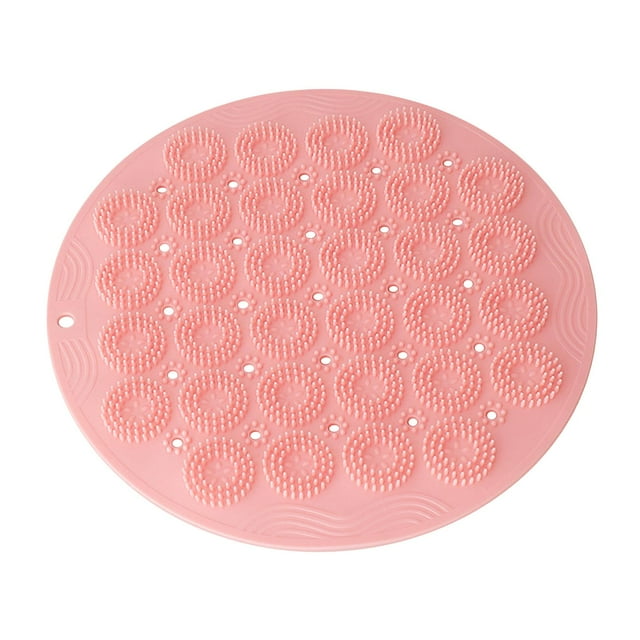 Cojín De Masaje Para Baño Cepillo Con Ventosas Multifuncional Para Baño Rosa Sunnimix Depurador de pies de ducha