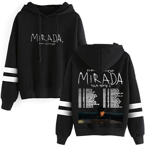 Ivan Cornejo Mirada Tour 2025 Merch Pullover Hoodies Pocketless Parallel Bars Sleeve Streetwear