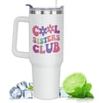 thumbnail image 2 of 40 oz Sister Tumbler with Handle, Sister Gifts, Birthday Gifts for Sister, Sister Birthday Gifts, Sisters Gifts from Sister, Soul Sister Gifts for Women Sister Coffee Cups with Straw and Lid, 2 of 7
