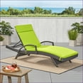 thumbnail image 2 of Outdoor Chaise Lounge Cushion | Water-Resistant with Ties | Patio Backyard Use | 1 Piece | Forest Green, 2 of 6