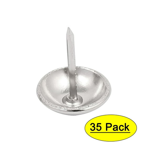 14mm Dia Stainless Steel Upholstery Nail Tack Push Pin Thumbtack 35PCS