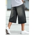 thumbnail image 3 of GINGTTO Men's Baggy Loose Fit Below Knee Denim Shorts, 3 of 8