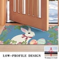 thumbnail image 2 of Easter Bunny Welcome Doormat Spring Rug Floral Doormat Flower Outdoor Rug Non Slip Entrance Outdoor Indoor Doormat 30" x 17", 2 of 6
