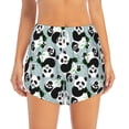 thumbnail image 2 of Daiia Panda And Eucalyptus Pattern Women's 2 in 1 Running Shorts - Lightweight Athletic Workout Gym Yoga Shorts Liner with Phone Pockets-X-Large, 2 of 7
