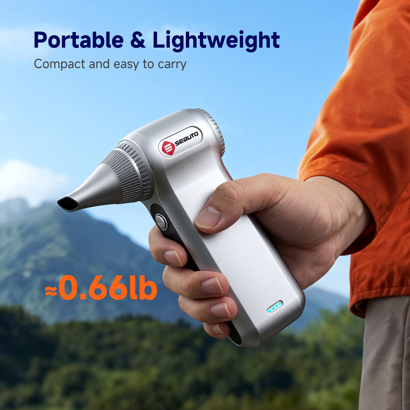 Cordless Air Duster, 130000RPM Electric Compressed Air Duster, Mini Blower with 3-Speed, 4000mAh Battery, USB-C Fast Charging for Car, Computer, Home & Snow Cleaning，Silver