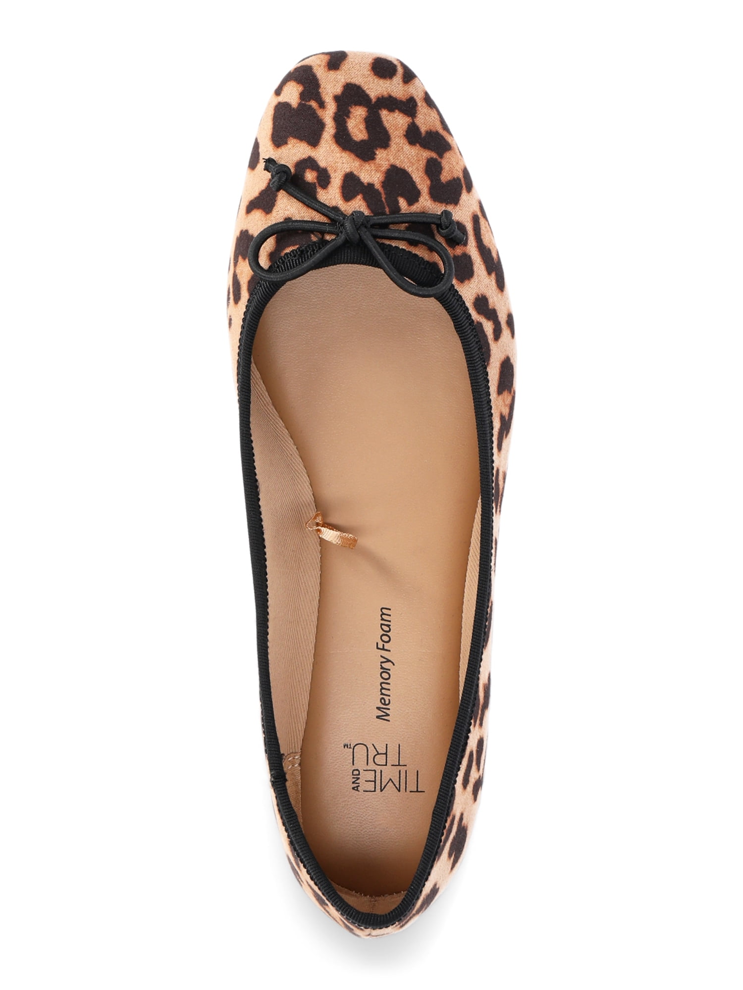 Time and Tru Women's Faux Leather Ballet Flats