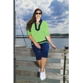 thumbnail image 5 of Laura 3/4th Sleeve Tunic Top With Trim Border, 5 of 6