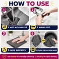 thumbnail image 4 of 6-Pack Magic Cleaning Cloth Microfiber Cleaning Cloths Lint Free and Scratch Resistant Reusable Cleaning Rags for Glass Window Kitchen Stainless Steel Cars Screens, 4 of 11