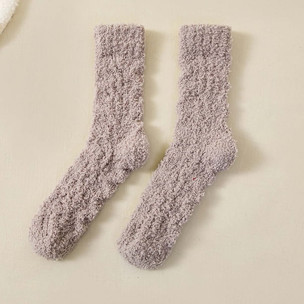 Women's Thick Warm Wool Mid-Tube Socks for Winter - Soft Cotton Casual Floor Sleep Socks